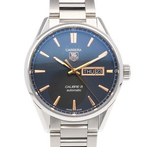 タグホイヤー カレラ キャリバー5 デイデイト 腕時計 時計 ステンレススチール WAR201C-1 自動巻き メンズ 1年保証 TAG HEUER 中古