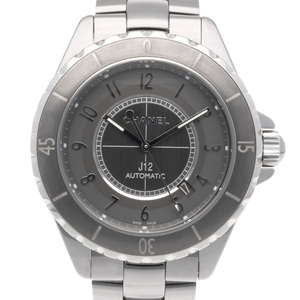  Chanel J12 wristwatch clock titanium self-winding watch men's 1 year guarantee CHANEL used beautiful goods 