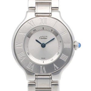 カルティエ マスト21 腕時計 時計 ステンレススチール クオーツ レディース 1年保証 CARTIER 中古 美品