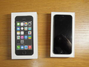 ★【au】システム起動確認済 iPhone5s 16GB A1453 スペースグレイ 箱付き 付属品無し Apple アップル アイフォン