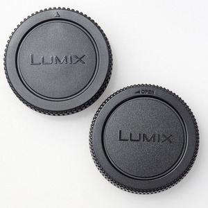 パナソニック純正 LUMIX リア レンズキャップ + カメラ ボディキャップ セット マイクロフォーサーズ規格用 オリンパスも可 開封未使用品