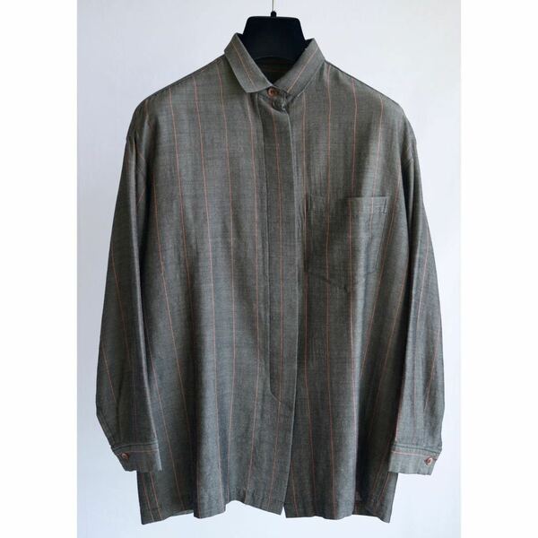 ISSEY MIYAKE 1980s WOOL STRIPE SHIRT