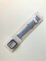 【SHOPS】Apple Watch アップルウォッチ ベルト＋カバー スカイブルー ♪42mm コンパチブル 柔らかいシリコン素材のスポーツバンド 防水性_画像7