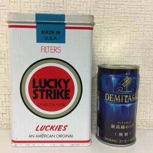 LUCKY STRIKE ラッキーストライク 灰皿 缶 たばこ型 未使用 高さ15cm    A2の画像8