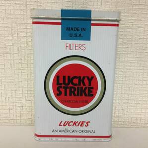 LUCKY STRIKE ラッキーストライク 灰皿 缶 たばこ型 未使用 高さ15cm    A2の画像3