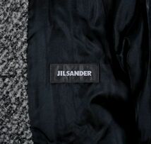 17AW JIL SANDER ジルサンダー ループ ツイード 比翼 ステンカラーコート 44 b7325_画像7