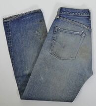 LEVI'S 501XX リーバイス 片面タブ レザーパッチ 均等V デニム パンツ ループずれ 実寸 W28.3L27 Jeans denim pant b7565_画像6