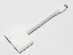 ※送料無料 美品 apple 純正 Lightning-Digital AVアダプタ A1438 ◇ 変換アダプタ ホワイト ▼ アップル 6A