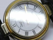 3F 10番 バーバリーズ レディース 時計 ■ 8000 ホワイト 文字盤 ゴールド×シルバーカラー クォーツ 革ベルト 腕時計 BURBERRYS □ 6A_画像4