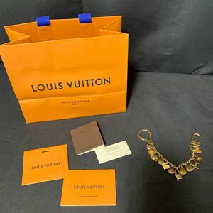 LOUIS VUITTON ルイヴィトン ポルトクレシェンヌ パスティーユ バッグチャーム M65386 紙袋 付き キーホルダー ゴールド × ブラウン