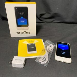 POCKETALK S Plus ホワイト ポケトーク 元箱 付属品 付き 動作確認済み ソースネクスト 翻訳機 英会話 