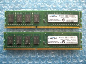 crucial Micron 8GB×2 計16GB DDR3 1600 中古動作品 デスクトップ メモリ【DM-756】