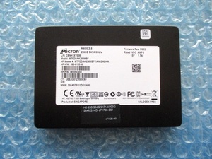 Micron SSD 256GB×1個 MTFDDAK256MBF SATA 6Gb/s 2.5インチ 中古動作品【D-74】