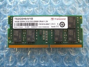 Transcend 16GB×1枚 DDR4 2133 1.2V 中古動作品 ノートPC用 メモリ【NM-396】