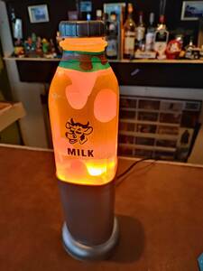 ラバライト　ミルクボトル　牛乳瓶　インテリア照明　カフェ照明　送料無料　値下げ