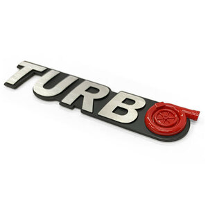 エンブレム 車 ステッカー TURBO ターボ パーツ カー用品 3D アクセサリー ロゴ マーク バックドア 外装 Bタイプ 送料無料