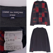 美品 コムデギャルソンオム COMME des GARCONS HOMME Tシャツ カットソー ロングスリーブ 長袖 トップス メンズ XS cf01ms-rm05f08324_画像5