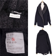 美品 コムデギャルソン JUNYA WATANABE COMME des GARCONS コート フード付き ウール アウター レディース S ブラック cf01me-rm05e26640_画像8