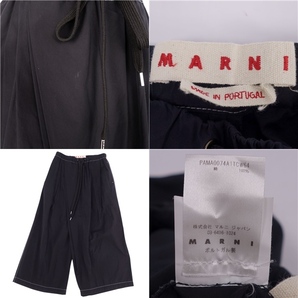 マルニ MARNI パンツ ワイドパンツ イージーパンツ 無地 コットン ボトムス レディース 38(S相当) ブラック cf01ol-rm11f08506の画像5