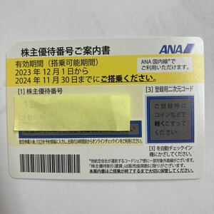 【送料込or番号通知・写真送信OK】ANA 株主優待 １枚〜9枚　2024/11/末期限