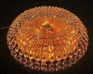  pumpkin type Φ60. hanging chandelier full Gold plating crystal beads man. castle deco truck tourist bus C0631S