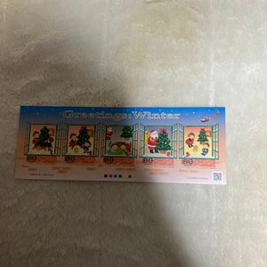 80円5枚　グリーティング　切手　平成23.11.10 クリスマス　サンタクロース