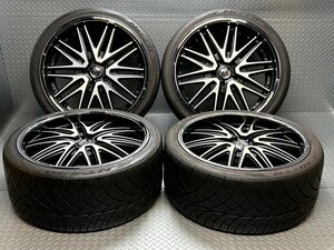 【中古】CLUB LINEA Flavio F/A 22IN 10J +55 5穴 130 ニットー NT420S 295/30R22 NITTO クラブリネア カイエン ポルシェ (23110065)