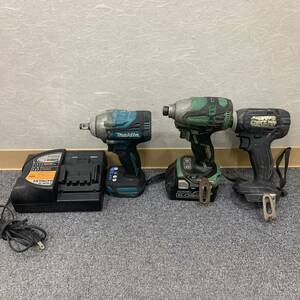 【N-17246】1円スタート makita TW300D TD138D HIKOKI WH180DL2 インパクト 中古品 動作未確認 バッテリー1個のみ ジャンク扱い 部品