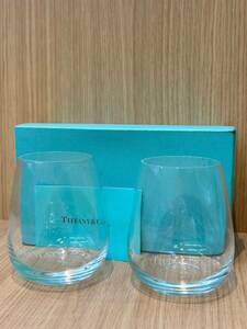 【RG-614】 1円～ TIFFANY ＆ Co. ティファニー タンブラー クリスタルガラス ペアグラス ロックグラス ロゴ入り 洋食器 現状品