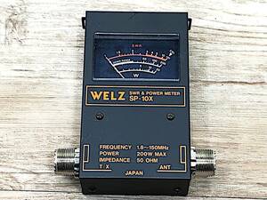 12/191　【ジャンク】　WELZ SWR＆POWER METER SP10X パワー計　1・8～150MHz　200W MAX