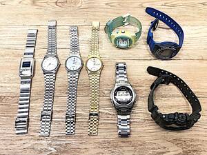 1/126【ジャンク】　カシオ　CASIO　腕時計　まとめ　８点　G-SHOCK　ウェーブセプター　GA-400GB　BG-11　LA-200　WV-M120　MQ-514　等