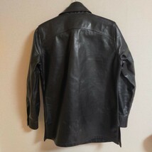 DALEE’S & CO ダリーズ Leather Rangeman ホースハイド 馬革 レンジマン レザージャケット シャツ 16.5 ブラック(黒）_画像2
