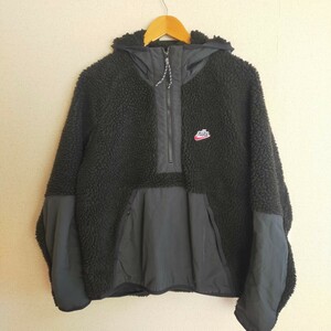 NIKE ナイキ M HE ハーフジップフーディ ウィンターSHERPA BV3767-010 ボアフリースジャケット プルオーバー L ブラック(黒）