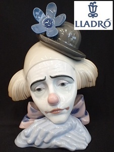 1233[TS]状態良◆LLADRO/リヤドロ◆フィギュリン 陶器の置物/ピエロ 道化師 悲しいピエロ