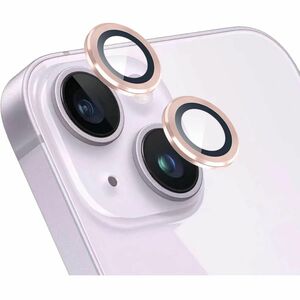 iPhone 14/iPhone 14 Plusカメラフィルム アルミ合金製＋9H硬度ガラス レンズフィルム