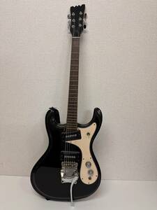 W304-T12-1088 MOSRITE モズライト エレキギター 弦楽器 ストラトキャスター 本体カラーブラック ソフトケースあり 音出し確認済み③