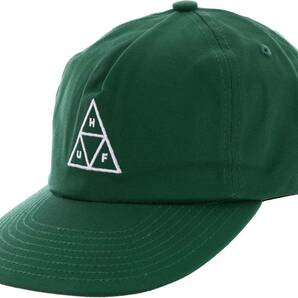 HUF Ess. Unstructured Triple Triangle Snapback Hat Cap Forest Green キャップ の画像1