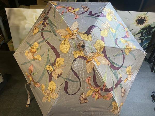 日傘 傘 おしゃれ かわいい 折りたたみ パープル 花柄 リボン
