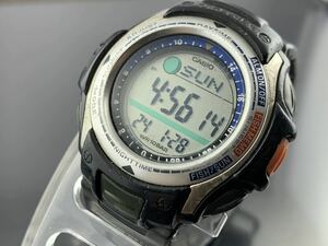 :[A1263]1円～☆メンズ腕時計 CASIO カシオ プロトレック PROTREK フィッシングギア ムーングラフ PRS-400 動作品