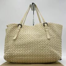 1円 【極美品】BOTTEGA VENETA ボッテガヴェネタ イントレチャート トートバッグ ハンドバッグ ワンショルダー 肩掛け メンズ ビジネス_画像1