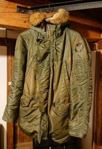 【希少】米軍実物 ヴィンテージ N-3B 黒タグ SKYLINECLOTHING 程度極上 Sサイズ