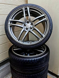 ★【ヨコハマ A.V.S　MODEL5】225/35ZR19　8J+48　PCD100 5H　アルミセット＋ハブリング付き♪