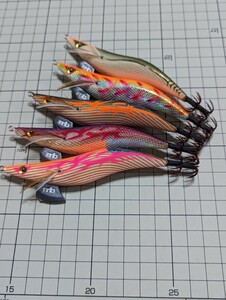 美品　Megabass　メガバス　海煙　DART CREW 狂　ダートクルー　3.5寸　5本セット　餌木　ワレット付