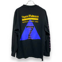 90s USA製 anvil YNGWIE MALMSTEEN イングヴェイ マルムスティーン 長袖 ツアー Tシャツ L 黒 メンズ ビンテージ 23-1227_画像2