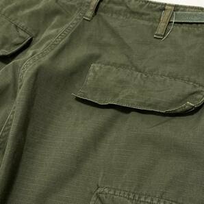 60s 米軍実物 TROUSERS, MEN’S, COMBAT, TROPICAL カットオフ カーゴパンツ R-S OD メンズ ジャングルファティーグ ビンテージ 24-0123の画像8