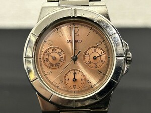 A2　SEIKO　セイコー　5Y89-0B30　LUKIA　ルキア　コーラルピンク　レディース腕時計　ブランド腕時計　現状品