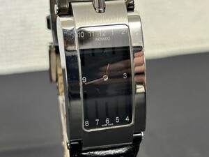 A1　MOVADO　モバード　84 C1 1481　エリプティカ　クオーツ　レディース腕時計　ブランド腕時計　元箱付　黒文字盤　現状品