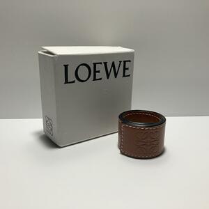 【美品】LOEWE ロエベ レザー アナグラム ブレスレット バンクル