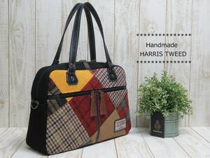 Handmade ★HARRIS TWEED ★ ハリスツイード ★ A4対応 ★ 4way ボストンバッグ～♪