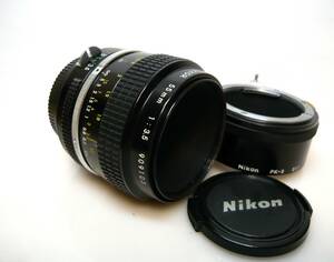★Nikon(ニコン)◆ Micro-NIKKOR 55mm 1:3.5 + PK-3 ●実用・良品
